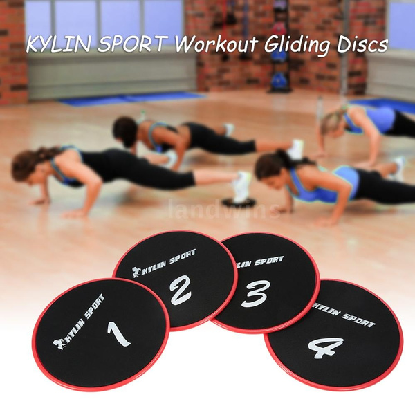 KYLIN SPORT Workout Gliding Discs Glide Exercise Core Slider Cross Training Abdominal Workout Core Sliding Disc Training Set