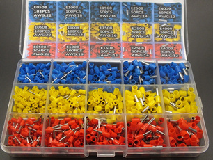 1000pcs Copper Crimp Connector Insulated Cord Pin End Terminal Ferrules Kit Set Wire Terminals Connector