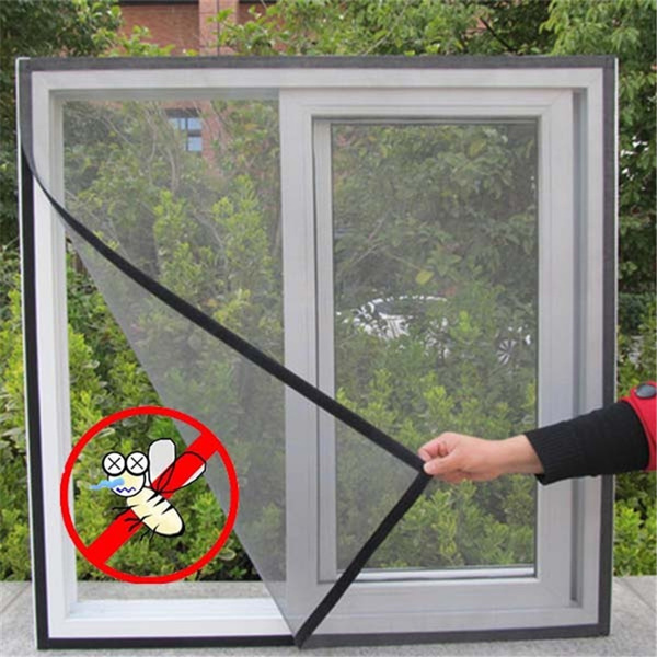 Grey Indoor Insect Fly Screen Curtain Mesh Bug Mosquito Netting Door Window Magic Click Window Mosquito Net JIANGfu Insect Mesh Protection