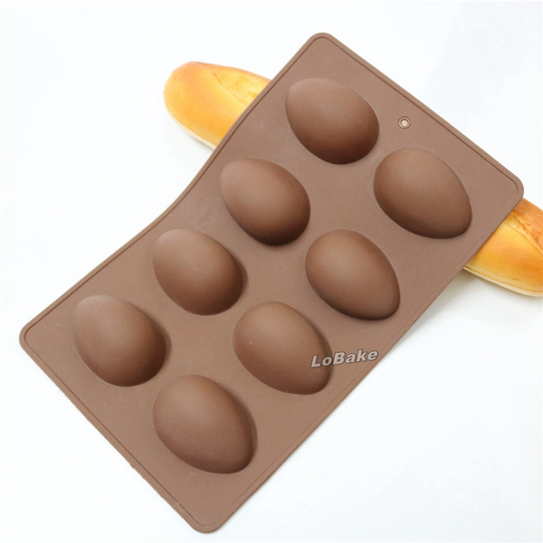 Silicone Baking Mold-Egg Shape 8 Cavity