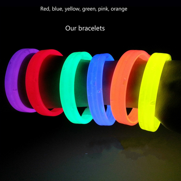 Led Sticks Bracelets Wristbands Glow In Dark Party Supplies - Temu