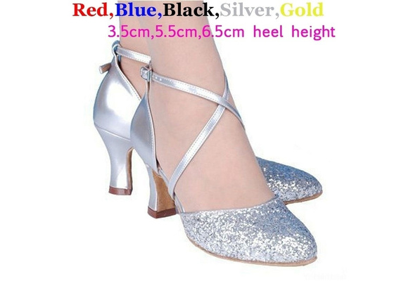 3 Choices Blue Latin Salsa Very Fine Dance Shoes SERA2800 Black Gold 