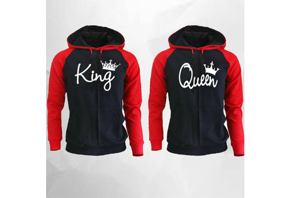 Red king and online queen hoodies