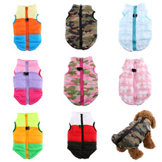 Pet Camouflage Bowknot Winter Fall Warm Cotton Cat Dog Clothes
