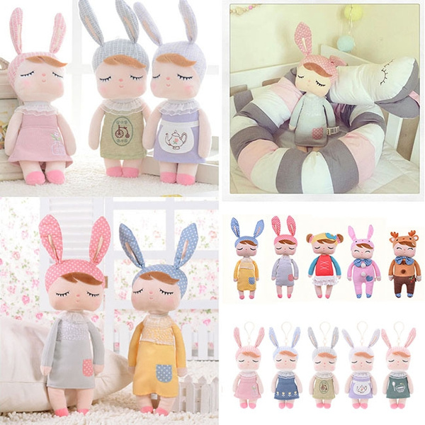 Cartoon Metoo Angela Plush Sleeping Girl Bunny Rabbit Baby Doll Toy Xmas Gift QL 