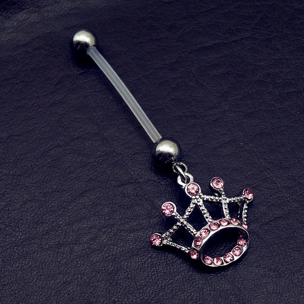 PTFE Flexible crown Pregnant Navel Belly Ring Piercing Body Jewelry Baby Belly Button Rings For