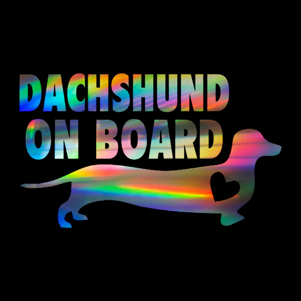 Dachshund on board car sticker Clearance