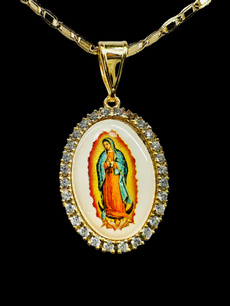 ourladyofguadalupenecklace, goldpendant, Jewelry, gold