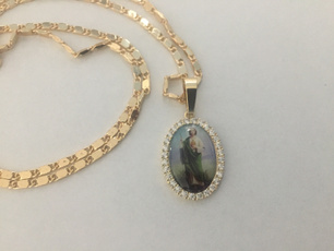 goldpendant, Joyería de pavo reales, stjudependant, saintjudependant