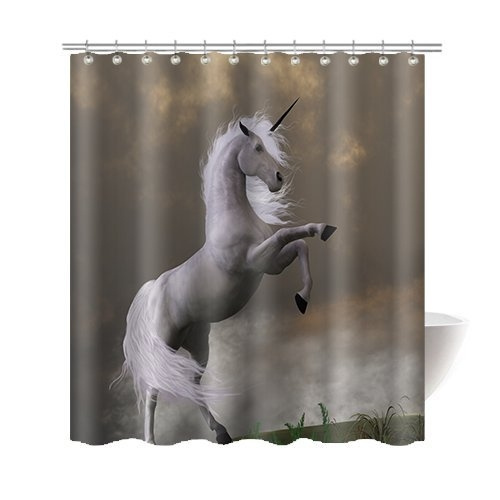 60x72'' Unicorns Waterproof Polyester Fabric Shower Curtain Bathroom Decor 