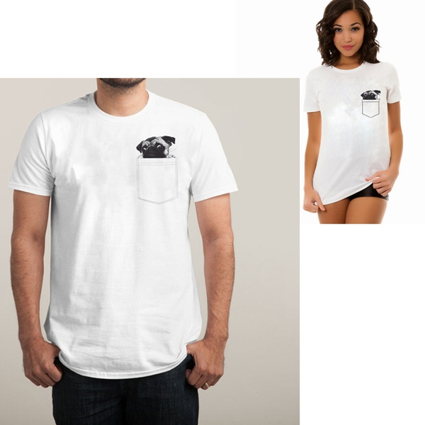 Couple T Shirt Women Men Tops Dog 