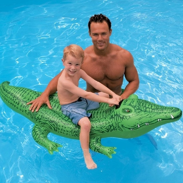 ♥Direct Manufacturer♥ Inflatable Float Ride-On Crocodile Swimming Pool Toy  For Kids