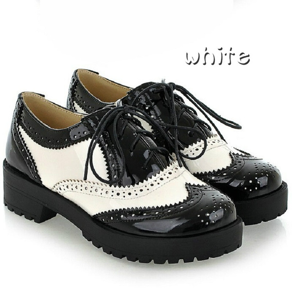 Black white oxfords store ladies