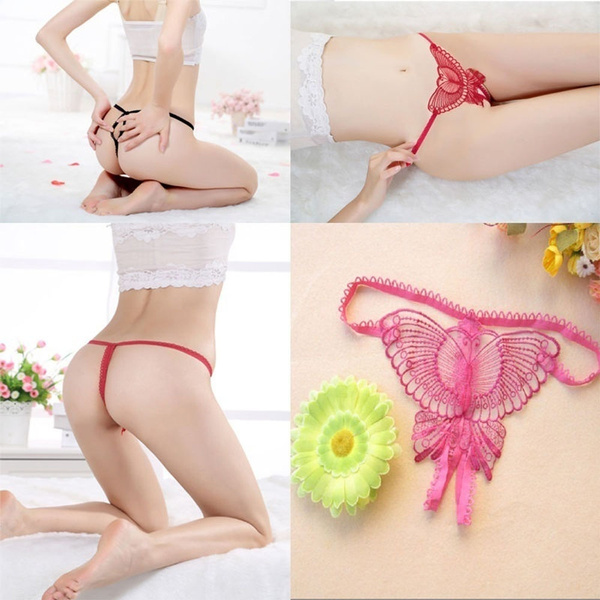 Fashion Sexy Butterfly Hollow Out Thongs G-string V-string Panties