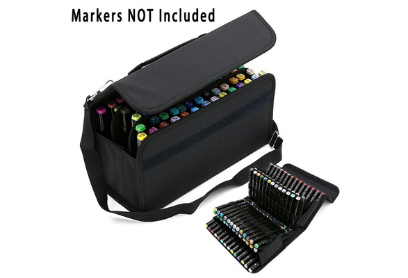 Marker Case, New 80/120/171 Slots Markers Carrying Bag Holder for Alcohol  Marker and Art