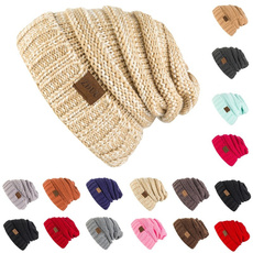 2017 New Fashion Accessories 16 Colors 2 style Caps Warm Autumn Winter Knitted Hats For Women Men Skullies Men's Beanies