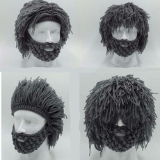 Winter Warm Beard Hat Barbarian Unisex Winter Crochet Knit Beard Beanie Warm Hat