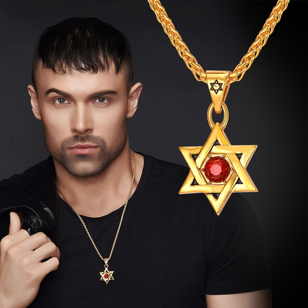 Star of David necklace for men, men's necklace silver Magen David, black,  gift for him, Jewish, Hebrew Jewelry from Israel, judaica – Shani & Adi  Jewelry