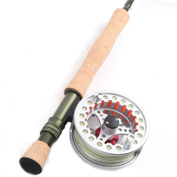 8WT Fly Rod And Reel Combo 9FT Fly Fishing Rod & Pre-spooled Aluminum Reel