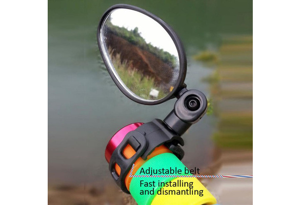 Rotate Bicycle Cycling Bike Back Rear View Handlebar Safety Rearview Mirror