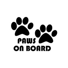 Creative Fashion Car Stickers Cute Dog Paw ON BOARD To Remind Car Stickers