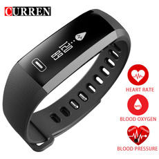 CURREN R5PRO Smart Rubber Band Heartrate Blood Pressure Oxygen Oximeter Sport Bracelet Clock Watch Intelligent for IOS Android