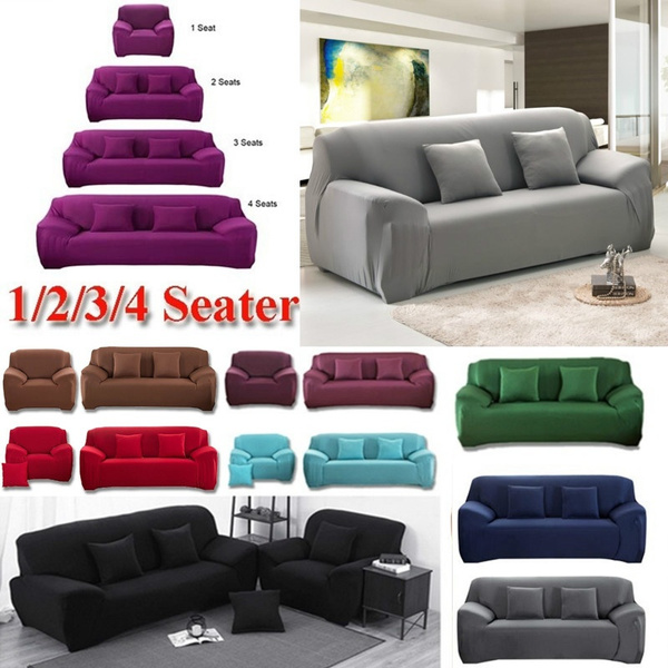 1 2 3 Seater Stretch Sofa Cover Couch Lounge Recliner Chair Slipcover Protector 