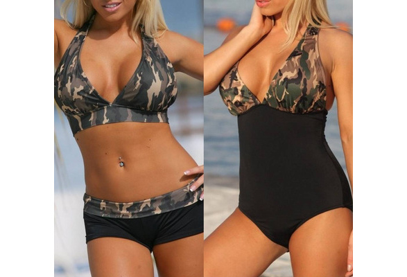 Plus size hotsell camo bathing suit