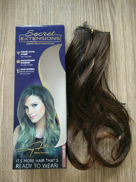 Secret Hair Extensions Daisy Fuentes Women Fashion Beauty Makeup Medium Brown Hair AS SEEN ON TV