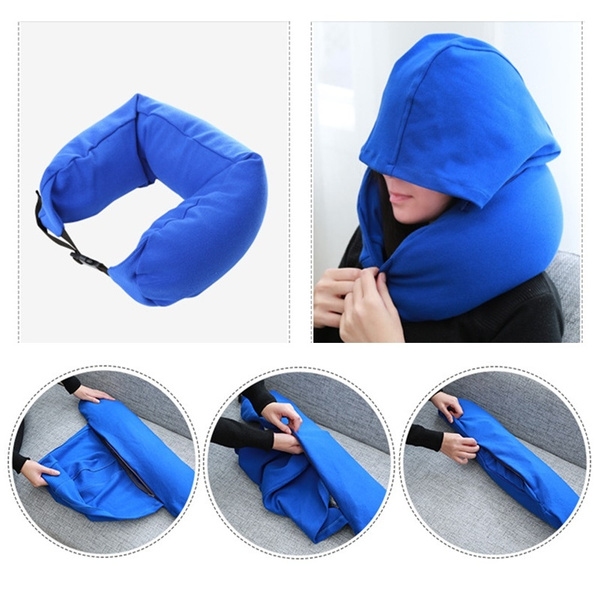 Pillow Hooded Travel Pillow Neck Sleeping Cushion Head Rest Neck Pillow