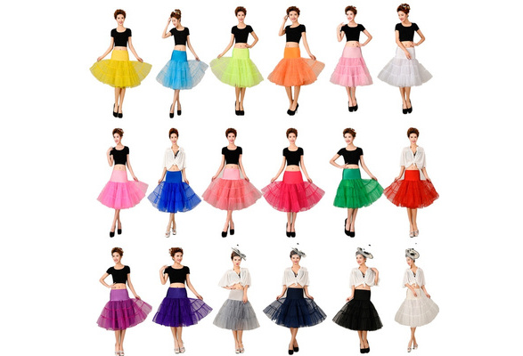 50s Swing Vintage Tutu 26" Retro Underskirt Petticoat Fancy Net Skirt Rockabilly
