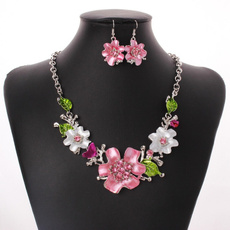 Flowers, Jewelry, flower necklace, Wedding Jewelry