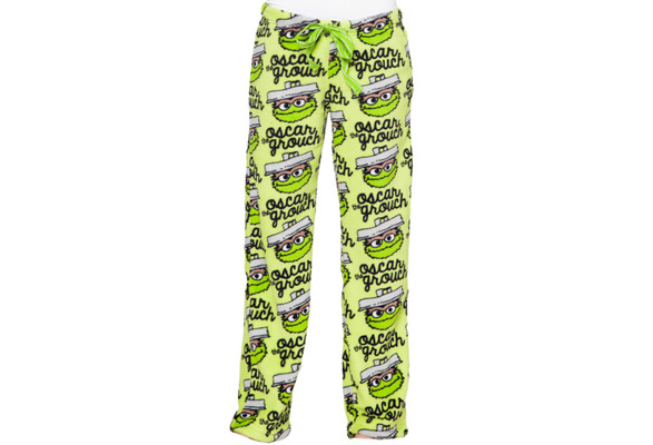 Juniors Sesame Street Oscar The Grouch Fleece Pajama Pants