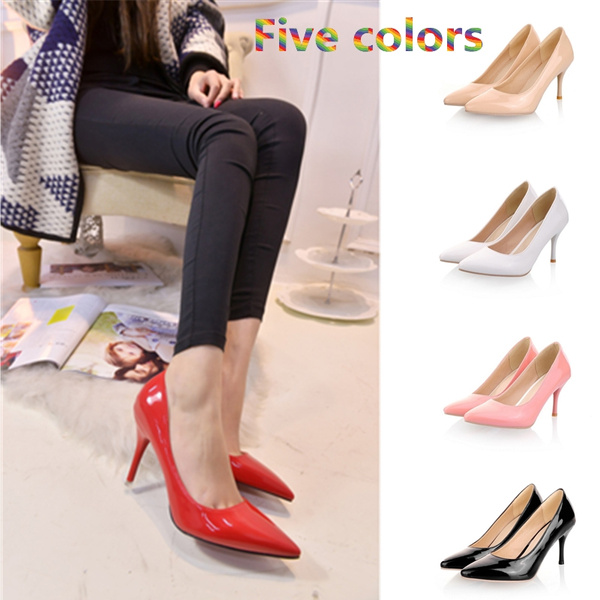 nude work pumps
