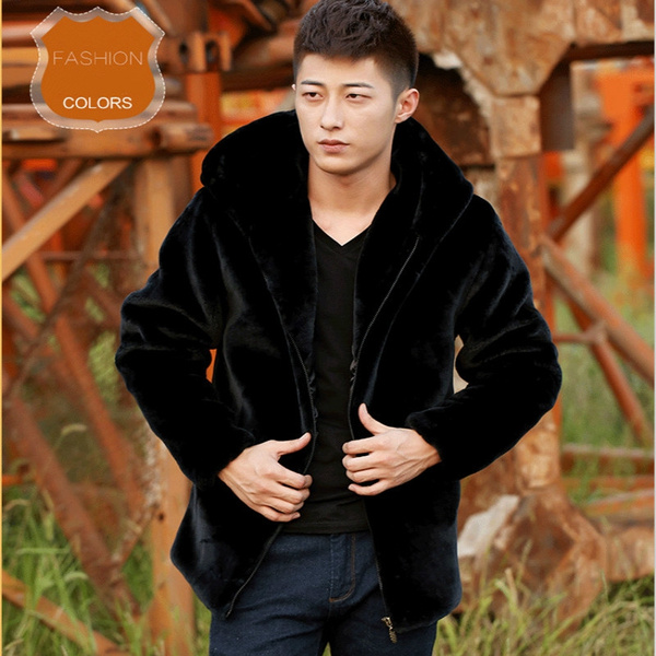 Soft fur best sale jacket with hood