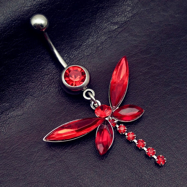 Clear Dark and Dreamy Dragonfly Belly Button Ring - Walmart.com