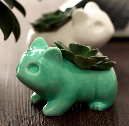 Pokémon Bulbasaur Ceramic Mini Flowerpot, Plantas Verdes