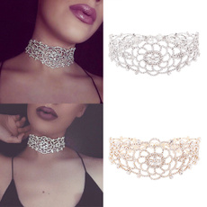Chain Necklace, DIAMOND, Rhinestone, Crystal