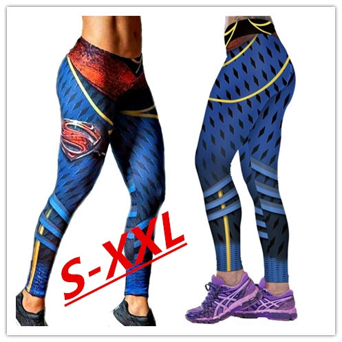 TWHUALIAN Women Sport Leggings Batman VS Superman Print Fashion Gym Leggings  For Running Workout