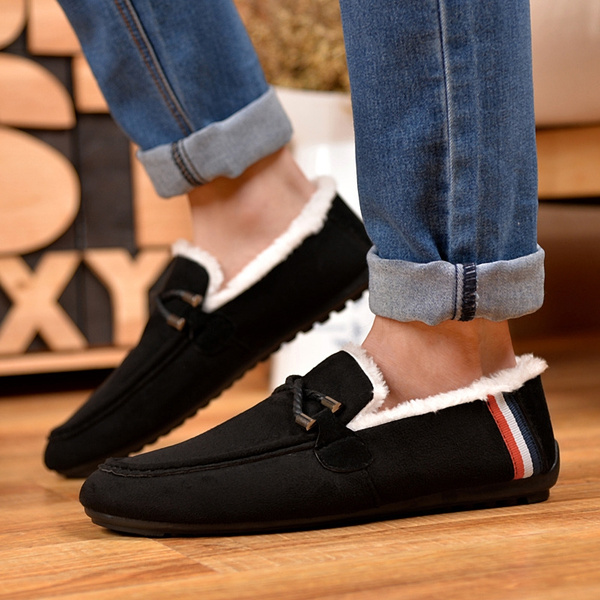 Fur lined loafer discount slippers