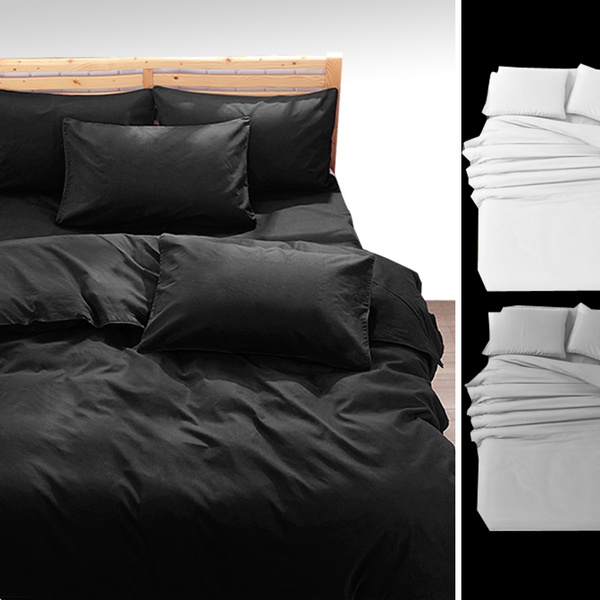 Solid Bedding Sets Super King Queen 13 Size Duvet Quilt Cover Set Bedroom Home Textiles Black Gray White Zy15 Wish Solid Bedding Sets Super King Queen 13, White Super King Size Bedding Set