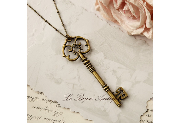 Antique Bronze Skeleton Key Necklace Ornate Key Necklace -  Norway