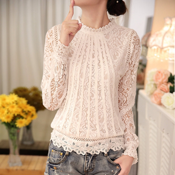 ladies white crochet top