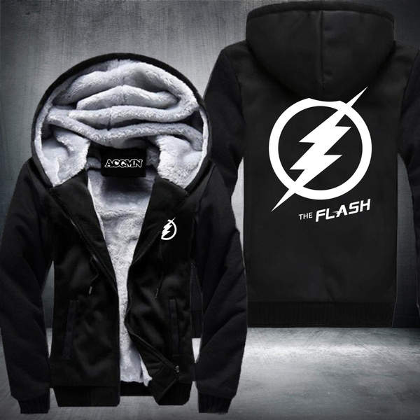 Winter Coats The Flash Hoodie Anime Justice League Hooded Thick Zipper Men Sweatshirts Wish