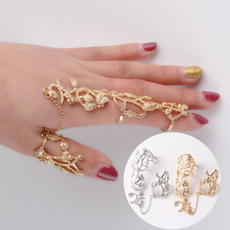 Silver Jewelry, Fashion, leaf, Women Ring