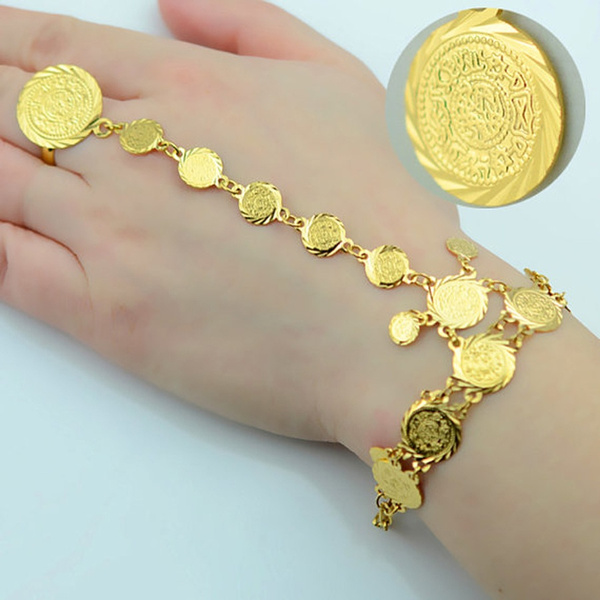 14k Gold Plated Midas Double Layer Coin Bracelet  Carrie Elizabeth