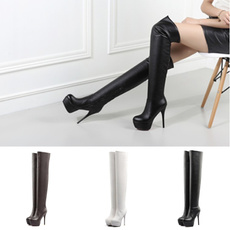 Fashion, thigh, Womens Shoes, leather
