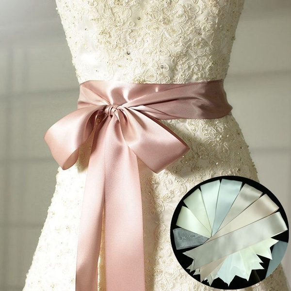 Satin sash with clearance bow