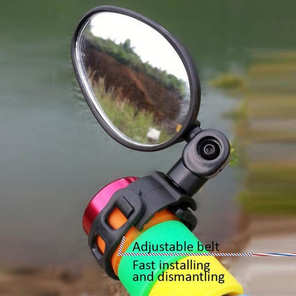 Bloomma Sundlight Mountain Bicycle Mirror Bike Mirror Rotatable and Adjustable Wide Angle Rear View Shockproof Convex Mirror Universal for Bike