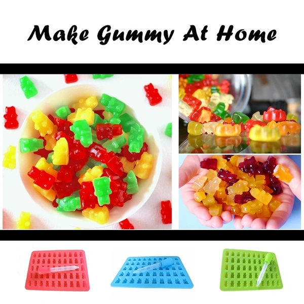 50 Cavity Silicone Gummy Bear Chocolate Mold Candy Maker Ice Tray Mould